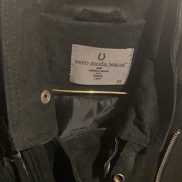 Vero Moda XS-S faux suede biker jacket - Picture 3 of 5